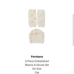 Portolano Cream Knit Hat and Leg Warmers